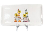 Wholesale - 13" SUNFLOWER GNOME PLATE, UPC: 197798006564